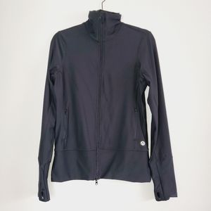Vogo high neck black zip workout track jacket Womens Small